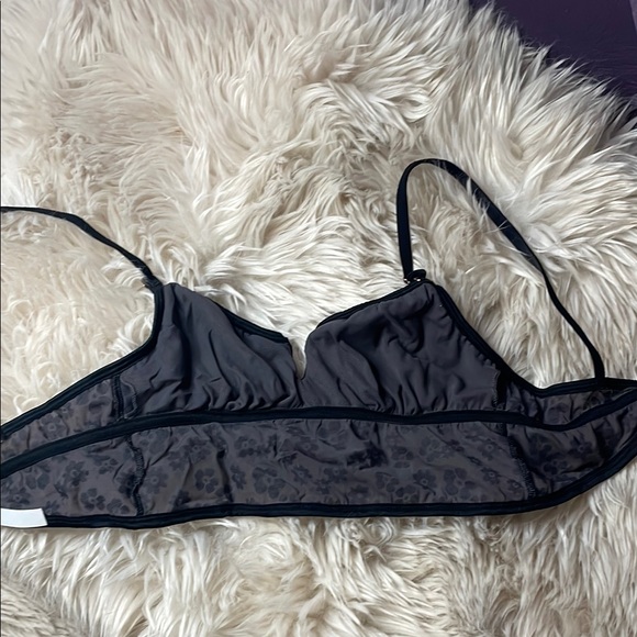 PINK Floral Black Bralette - Picture 7 of 7